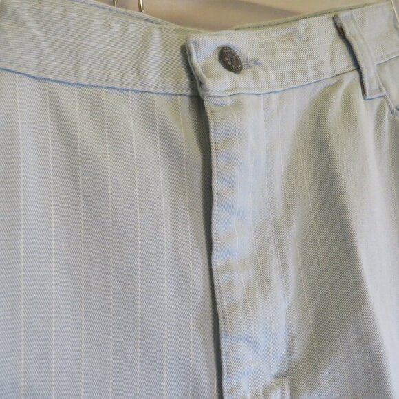 Vintage Riders by Lee 99% cotton Stretch Pinstripe Light Blue Pants Size 14L - Picture 6 of 10